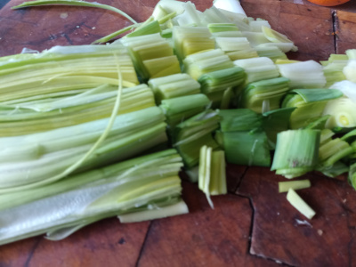 Chopped leeks